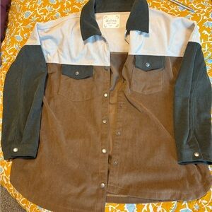Women’s Corduroy Shirt - Brown and Gray
